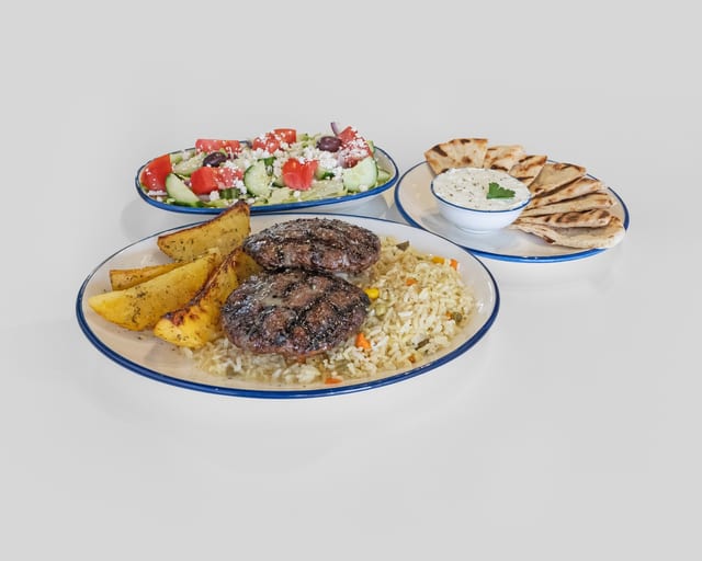 Homemade Bifteki Plate.